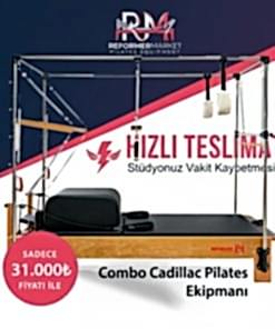 Stüdyo ve ev kullanımı için Combo Cadillac Reformer Pilates sistemi. Üretici firmayız. Türkiye geneli kargo, kurulum ve teknik destek ile profesyonel çözümler.